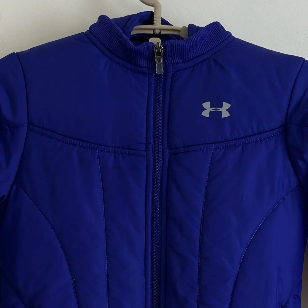 Under Armour Girls Purple Puffer Jacket Youth Small YSM Youth Small Winter Coat